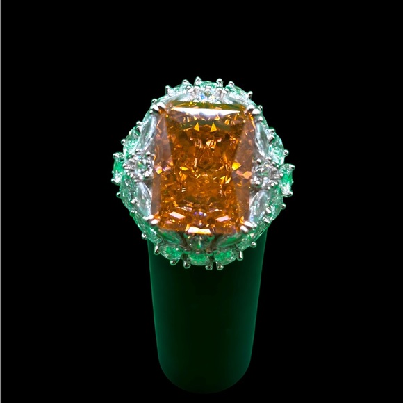 Large Morganite 925 Sterling Silver Cocktail Ring Size 7 - Picture 12 of 12